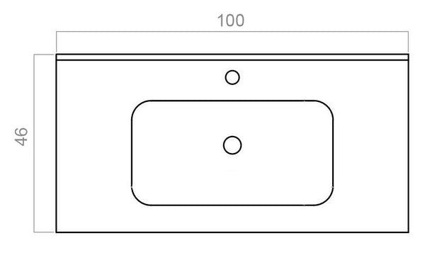 Mobile bagno cannettato 100X46 verde lavabo resina soft close Pisa