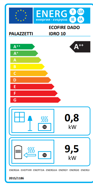 Stufa a pellet ad acqua bianca Ecofire Dado Idro 10 805715322 Palazzetti