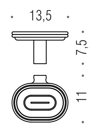 Colombo Luna B0101 Porta Sapone a Parete in Vetro Acidato Naturale cromo