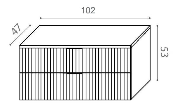 Mobile bagno cannettato rosa 102x47 lavabo in ceramica Teramo