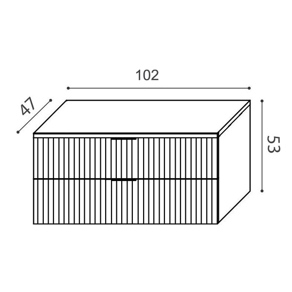 Mobile bagno cannettato 102x47 azzurro opaco lavabo in ceramica Teramo