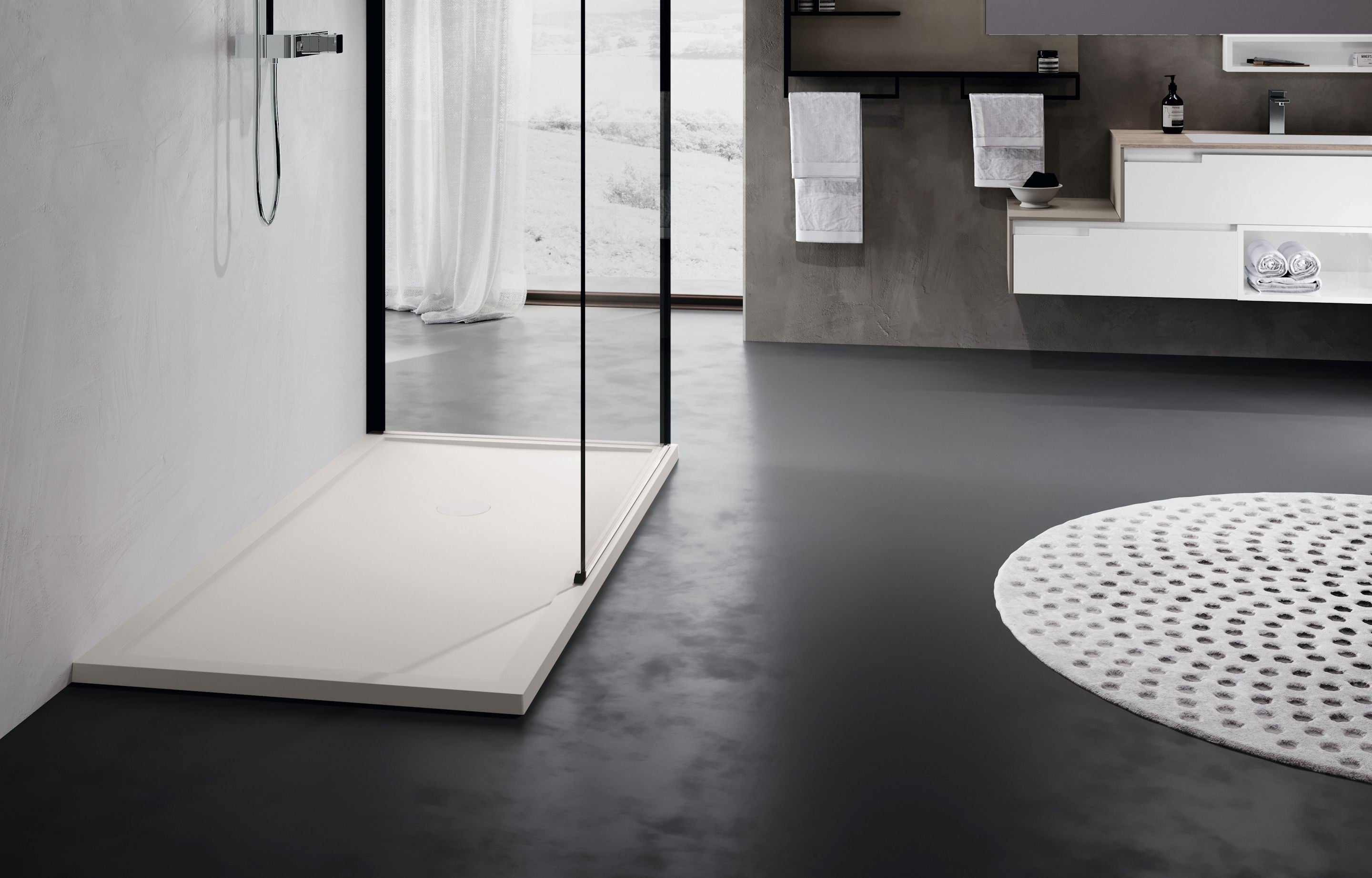 Novellini Olympic Plus Piatto Doccia 100x120 Rettangolare Bordo Alto 4,5 Cm con Supporto Rinforzato bianco