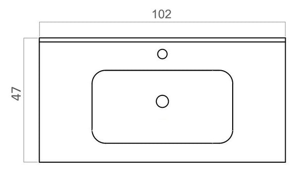 Mobile bagno cannettato rosa 102x47 lavabo in ceramica Teramo