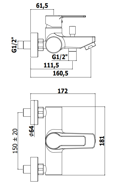 Paffoni Red Red022 Miscelatore vasca Esterno Monocomando Cromo