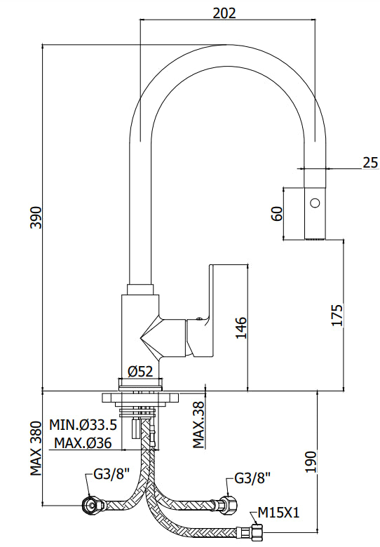 Paffoni Red Miscelatore Lavello con Doccetta Cromo Red285