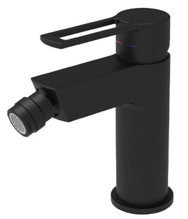 Paffoni Tingo Rin131 Miscelatore bidet Con Comando A Leva, dettaglio ravvicinato della finitura e del marchio