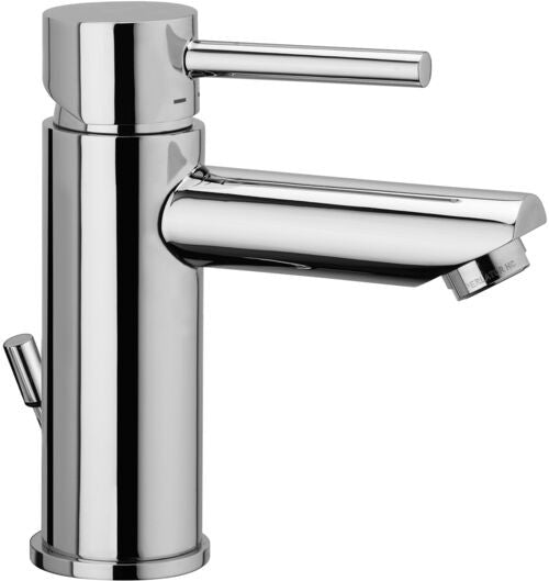 Paffoni Stick Miscelatore lavabo Con Sistema Di Scarico, vista frontale su sfondo bianco