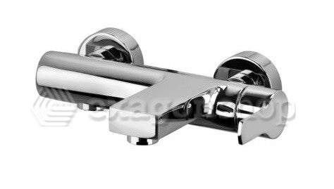 Paffoni West Ws022 Miscelatore vasca esterno Cromo ambientato in box doccia con pareti in vetro