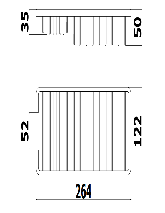 Paffoni griglia portasapone vasca doccia cromo ZPOR001
