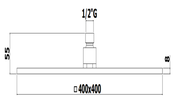 Paffoni Nirvana Zsof081 Soffione 40x40 Quadro Anticalcare In Metallo Cromo