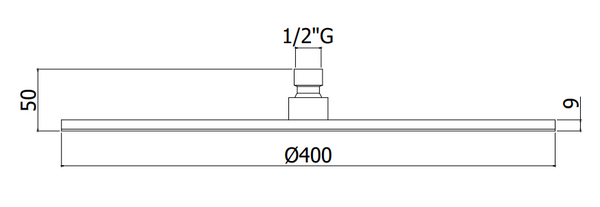 Paffoni Turbo Soffione Doccia 40 cm Tondo anticalcare Spessore 8 Mm Cromo