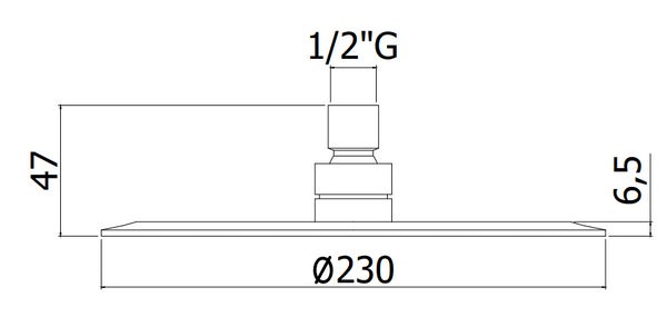 Paffoni Bahamas Soffione 23 cm Tondo in Metallo Cromo Zsof093