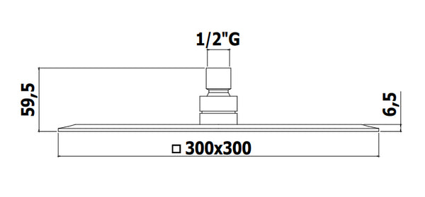 Paffoni Zanzibar Soffione 30x30 Ultrapiatto in Metallo Cromo Zsof096