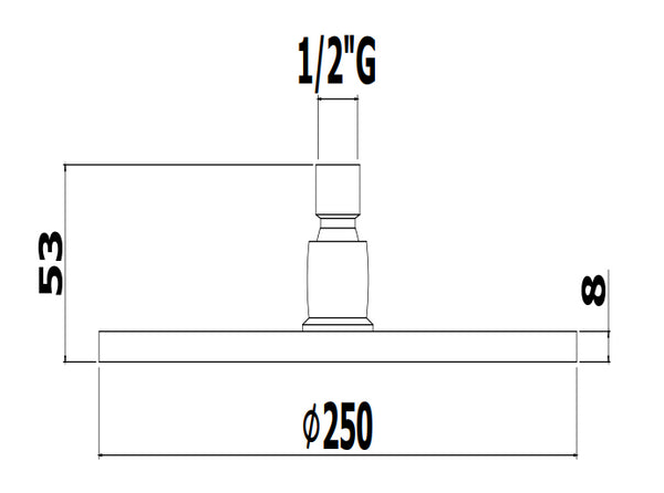 Paffoni master soffione 25 cm tondo 8 mm in metallo cromo