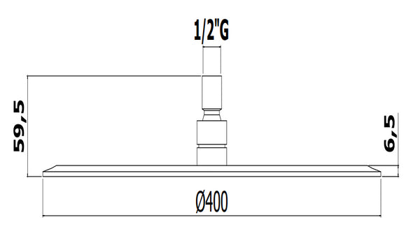 Paffoni Energy Soffione 40 cm Tondo Ultrapiatto Cromo Zsof103