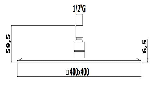 Paffoni original 40x40 soffione quadro ultrapiatto in metallo cromo