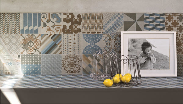 Rivestimento decoro 20x20 grigio Combination Azulej PUACM02 Mutina