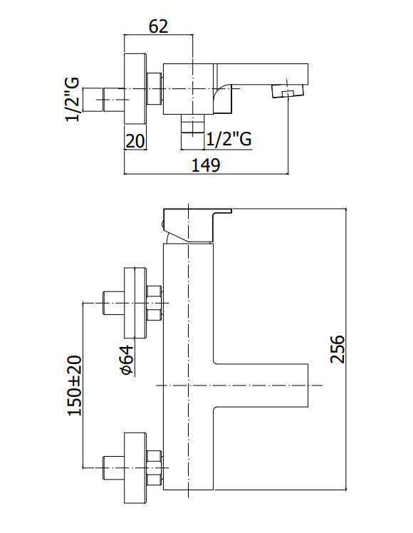 Paffoni Effe Ef026 Miscelatore Esterno Vasca Doccia Cromo
