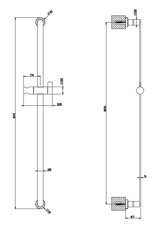Asta Per Saliscendi doccia Cromo Shower 38751 Emporio Gessi