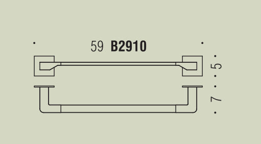 Colombo Forever b2910 Portasciugamani 59 cm cromo