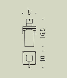Colombo Forever b9333 dispenser Spandisapone liquido a Muro in Vetro Acidato Naturale cromo