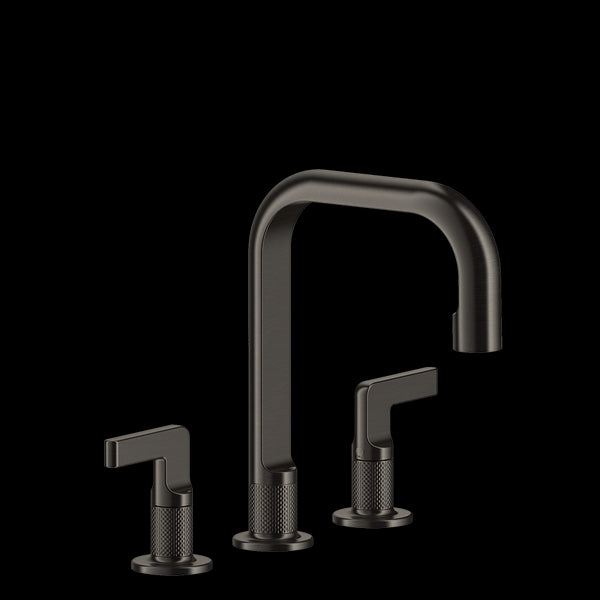 Gessi Inciso Gruppo Lavabo medio 3 Fori maniglie a leva con scarico Nero Xl 58013