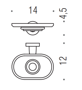 Colombo basic b27010 porta sapone in vetro acidato naturale cromo