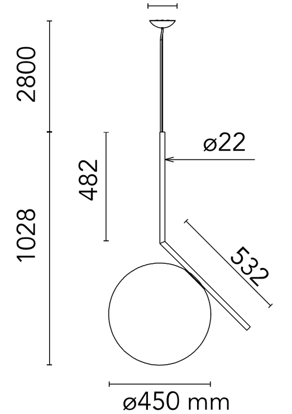 Flos IC Lights S3 Lampada sospensione 205W E27 in ottone F3151059