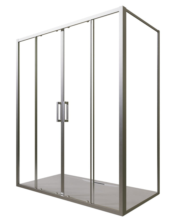 Box doccia 70x140 Marsiglia due scorrevoli reversibile H 195 cromo