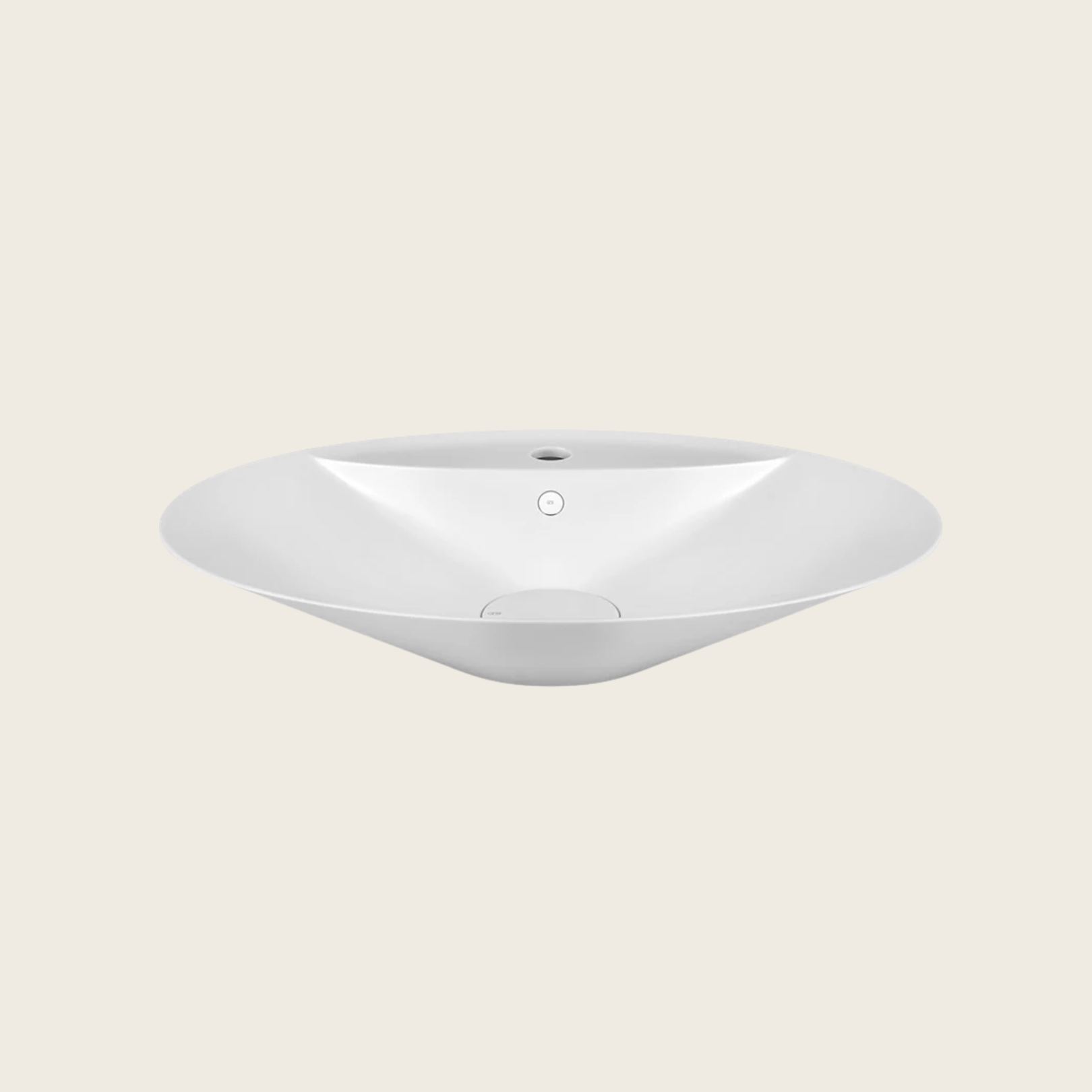Lavabo Da Appoggio 73.9x49.5 in Cristalplant Bianco Opaco Cono 45905 Gessi