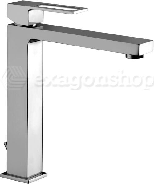 Paffoni Effe Ef081 Miscelatore Lavabo Alto Prolungato Senza, vista frontale su sfondo bianco