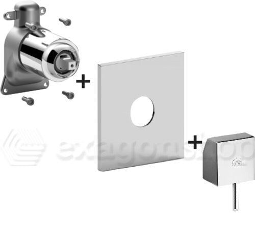 Paffoni Level Leabox010 Parte Miscelatore Doccia 1 Utenza, dettaglio ravvicinato della finitura e del marchio