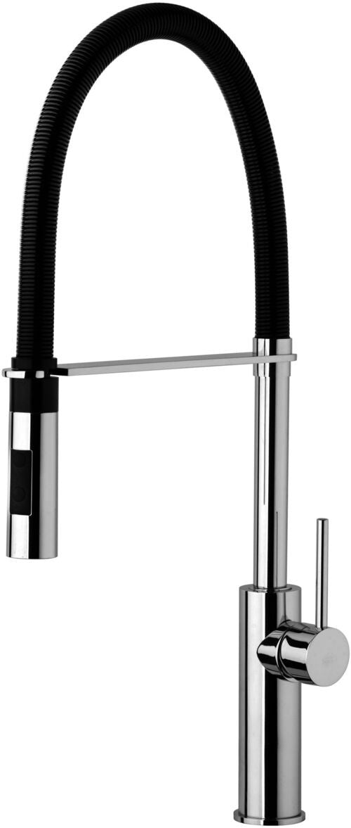 Paffoni Light Miscelatore lavello canna orientabile Cromo Nero Opaco Lig179CRNO