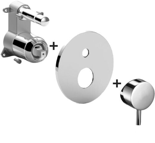 Paffoni Light Ligbox015 Parte Esterna Miscelatore doccia Incasso Con Deviatore Senza Parte Incasso Cromo