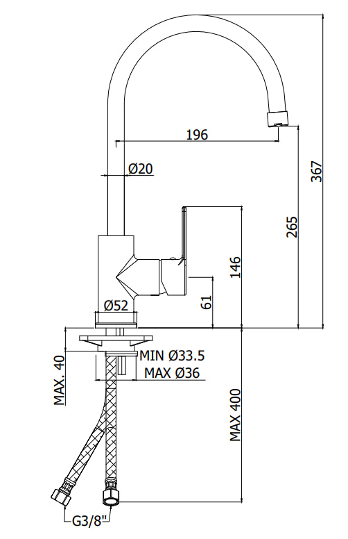 Paffoni Red Miscelatore Lavello Cromo