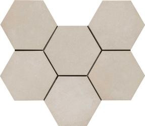 Pavimento rivestimento 21x18,2 esagonale effetto cemento 9,5 mm in gres porcellanato corda Ceramiche Ragno Rewind 00R4CS16