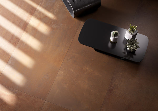Cotto D'Este Kerlite Metal 5 Plus Pavimento Rivestimento 100x100 Cm 5,5 Mm In Porcellanato Ceramico Sottile Corten