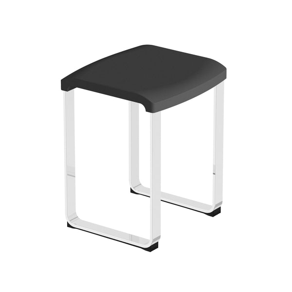 Sgabello bagno nero antiscivolo Novellini SED02Q-H