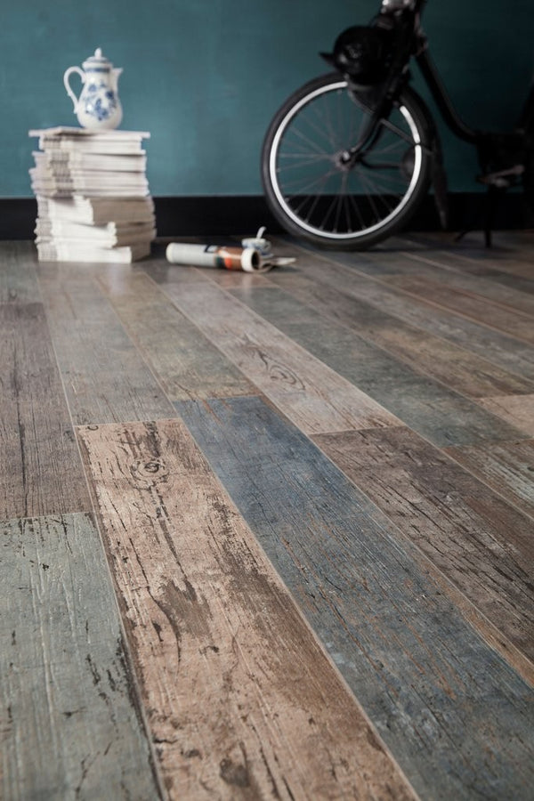 Pavimento rivestimento 30x120 Effetto Legno Invecchiato In Gres Craft Mix Ceramica Sant Agostino Blendart CSABAMXC30