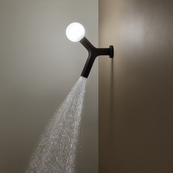 Antonio lupi Apollo 2 soffione a parete con illuminazione LED in ottone nero opaco