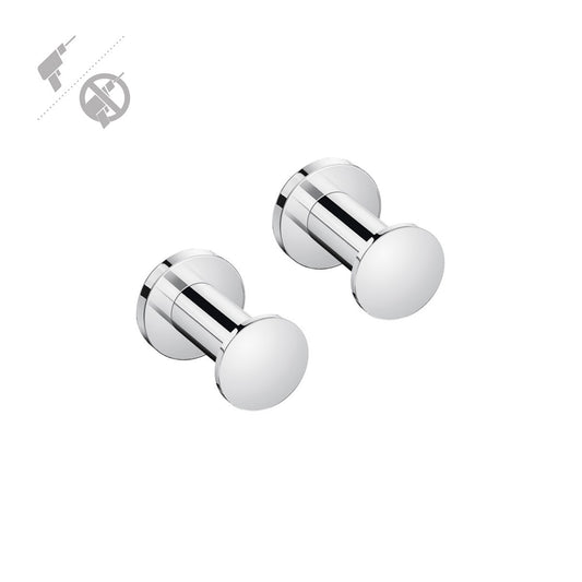 Coppia appendini portasciugamano Cromo Architect 2050121D Cosmic
