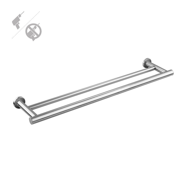 Porta asciugamani 59 cm Doppio per fissaggio a muro o con adesivo smartfix cromo Architect 2050161D Cosmic