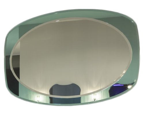 Antonio Lupi Design Luxor10117 Specchio Ovale Molato 117x80 Cm reversibile acquamarina