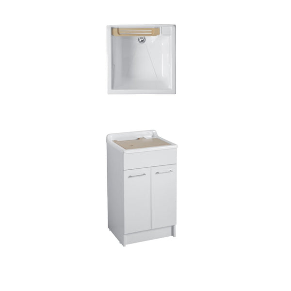 Colavene Swash mobile lavatoio 50x45 due ante con tavola lavapanni in legno massello Bianco Lucido