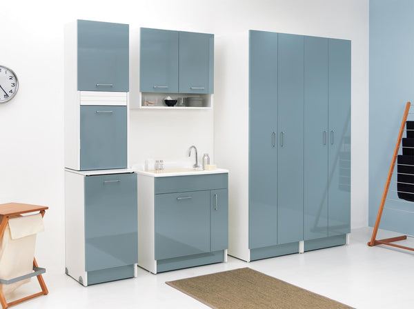Colavene Swash mobile lavatoio 50x45 tavola lavapanni Celeste lucido