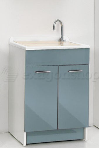 Colavene Swash mobile lavatoio 50x45 tavola lavapanni Celeste lucido