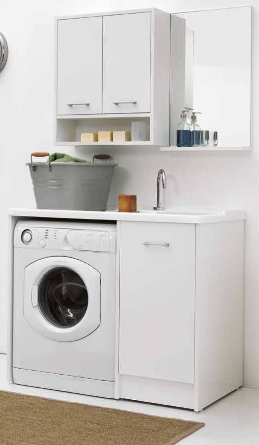 Mobile lavatoio 106x50 con vasca destra e alloggio lavatrice Domestica DL1051B Colavene