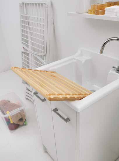 Mobile Lavatoio 60x60 a 2 ante con vasca lavapanni 60x60 cm Bianco Domestica DL6060B Colavene