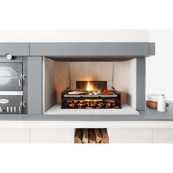 Camino aperto a Legna con forno ad aria e modulo Grill Palazzetti Linosa 802200320