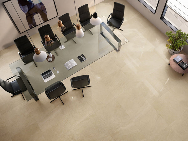 Cotto D'Este Limestone 14mm Pavimento Rivestimento 60x60 Cm Honed Rettificato In Gres Porcellanato Spessorato Amber